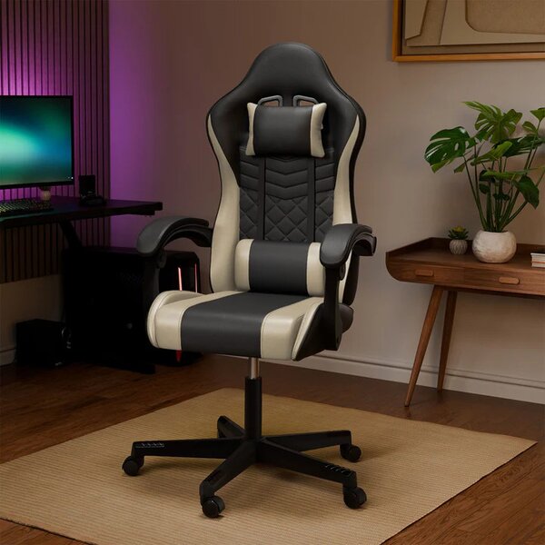 Kancelárska stolička HyperSeat - čierna/béžová