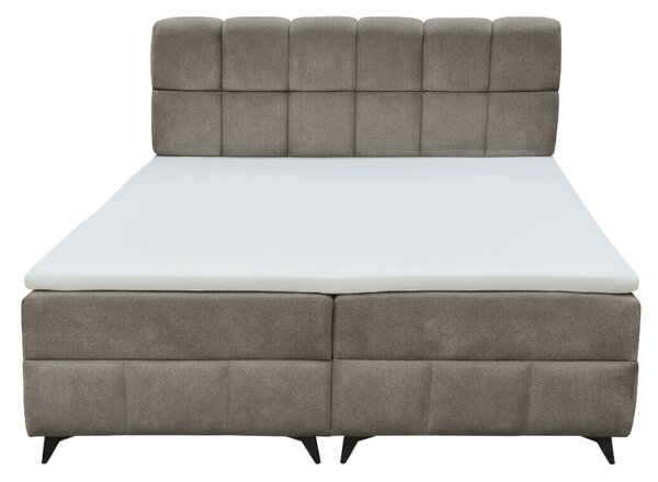 KONDELA Boxspringová posteľ, 180x200, hnedosivá taupe, ALMA