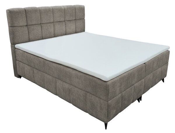 KONDELA Boxspringová posteľ, 180x200, hnedosivá taupe, ALMA