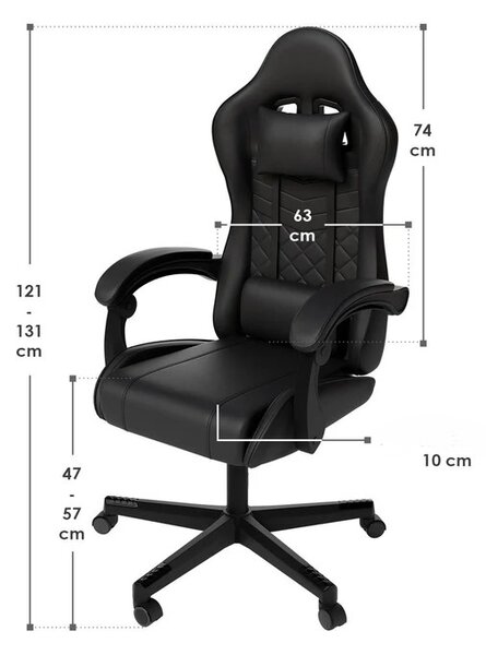 Kancelárska stolička HyperSeat - čierna