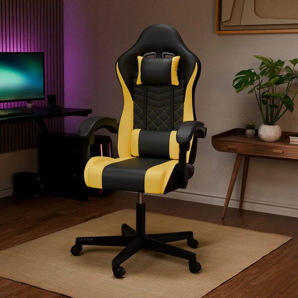 Kancelárska stolička HyperSeat - čierna/žltá