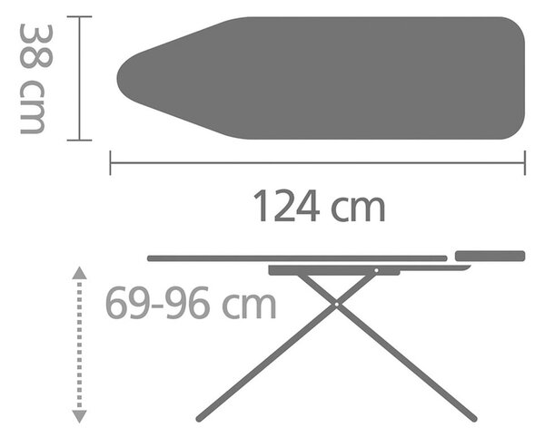 Žehliaca doska Denim Grey B – Brabantia