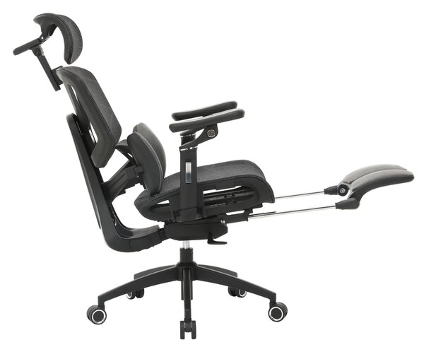 KONDELA Kancelárske kreslo, tmavosivá/čierna, nosnosť 150 kg, VILMER