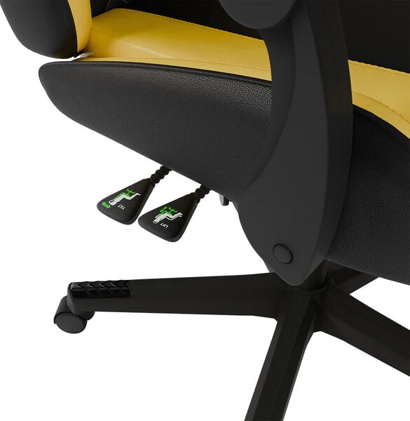 Kancelárska stolička HyperSeat - čierna/žltá