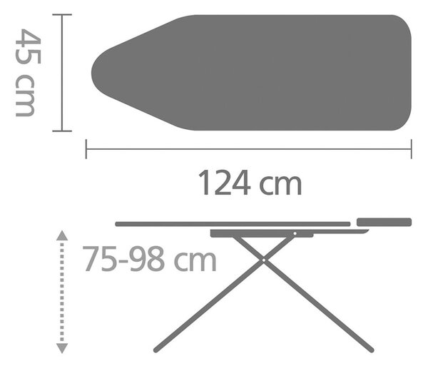 Žehliaca doska Denim Black C – Brabantia