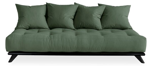 KARUP DESIGN Variabilná pohovka Senza – Black/Olive Green 85 × 200 × 90 cm