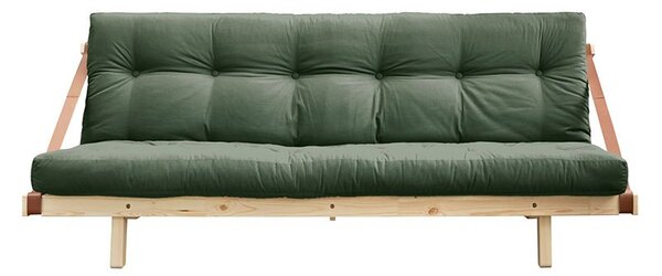 Zelená Variabilná pohovka Jump – Clear lacquered/Olive 70 × 203 × 106 cm KARUP DESIGN