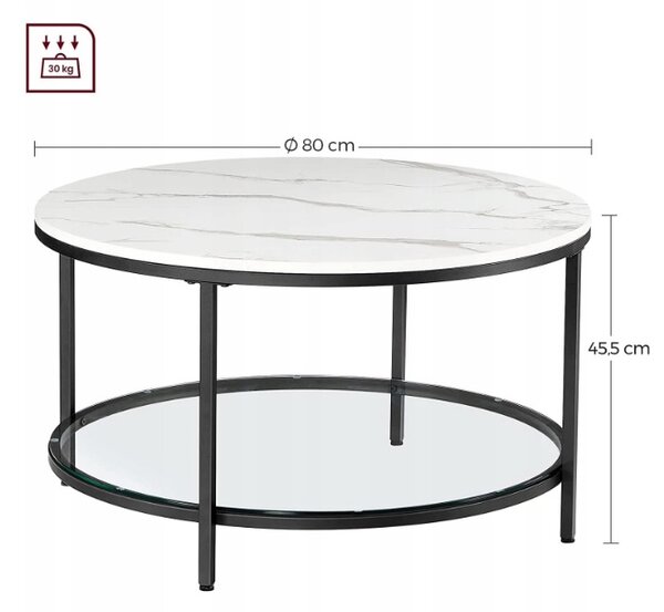 TRENDIE Kávový stolík Marble