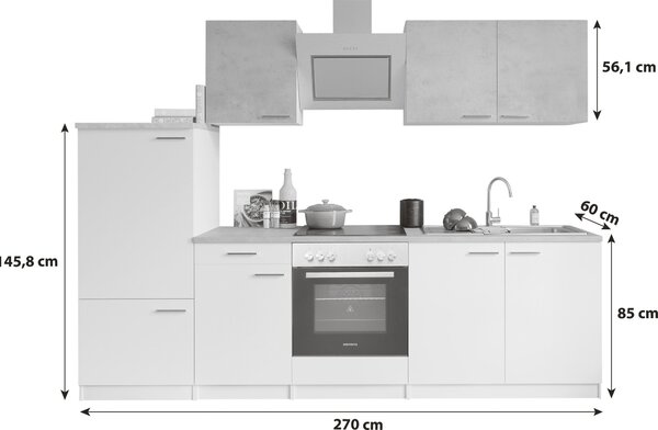 KUCHYNSKÝ BLOK 270 cm Respekta - Online Only kuchyne, Online Only