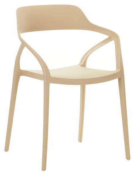 KONDELA Stohovateľná stolička, sivohnedá Taupe, ALFIO