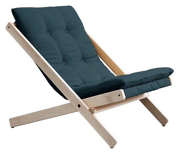 Skladacie kreslo Boogie – Raw/Petrol Blue 75 × 65 × 88 cm KARUP DESIGN