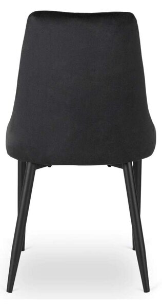 Jedálenská stolička Deko Velvet, čierna