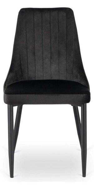 Jedálenská stolička Deko Velvet, čierna