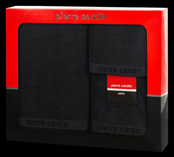 FROTÉ UTERÁK PIERRE CARDIN EVI SADA 30X50 CM, 50X90 CM, 70X140 CM ČIERNA