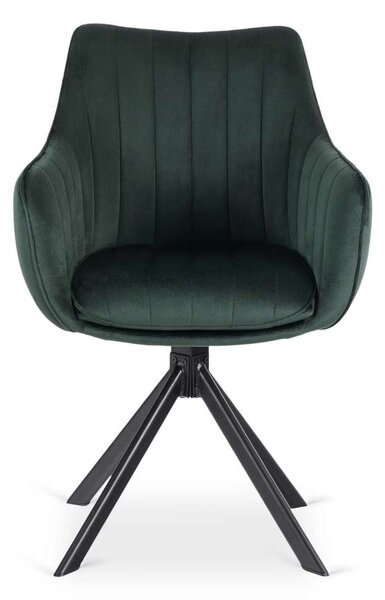Jedálenská stolička Pinzo Velvet, zelená
