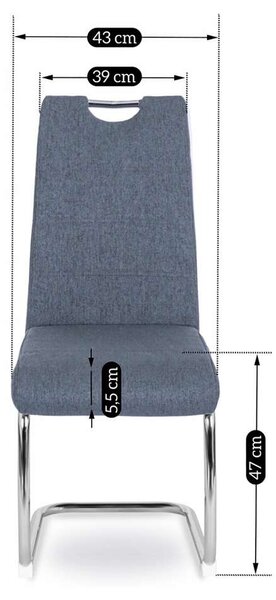 Jedálenská stolička Nuvita, tmavo sivá / strieborná
