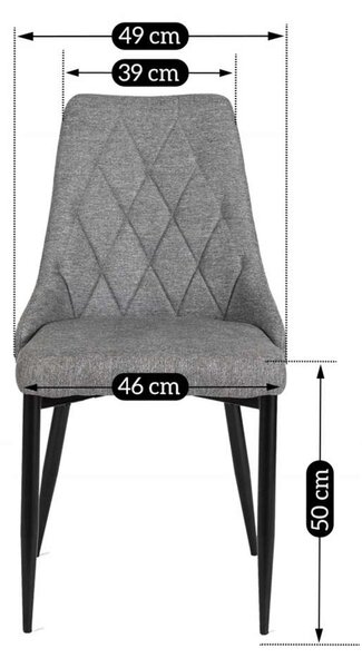 Jedálenská stolička Nuko 2, sivá