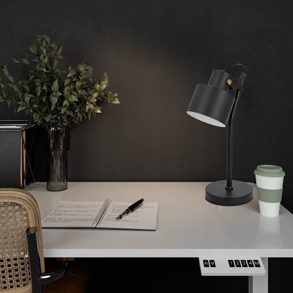 Stolová lampa 1xE27/40W/230V čierna