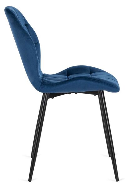 Jedálenská stolička Vidor Velvet, modrá / čierna