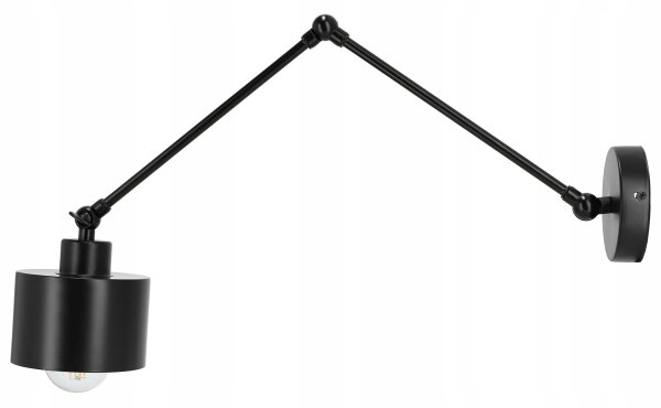 Nástenná lampa 1xE27/20W/230V čierna