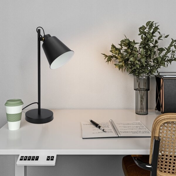 Stolná lampa 1xE27/40W/230V čierna