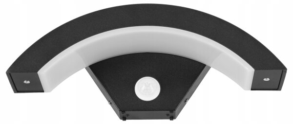 LED vonkajšie nástenné svietidlo s čidlom LED/10W/230V IP54 čierne