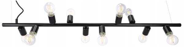 Luster na lanku 10xE27/20W/230V čierny