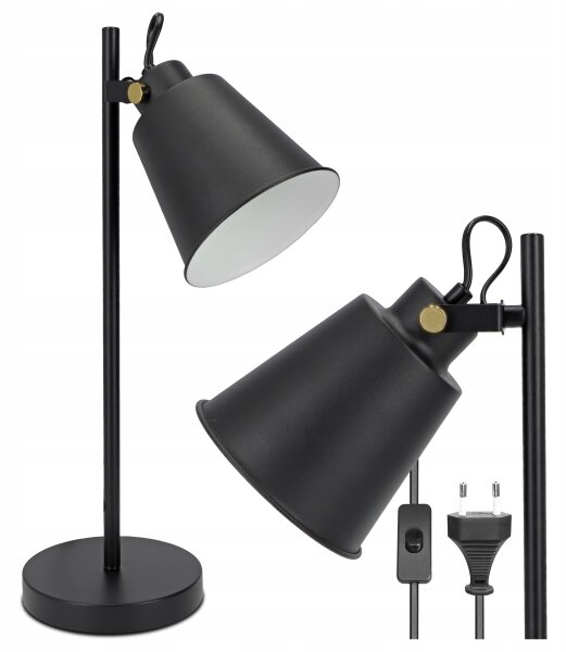 Stolná lampa 1xE27/40W/230V čierna