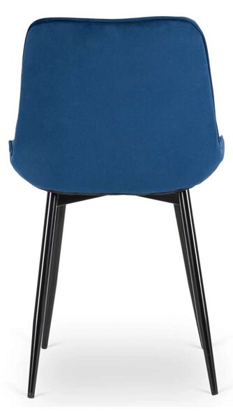 Jedálenská stolička Zuto Velvet, modrá