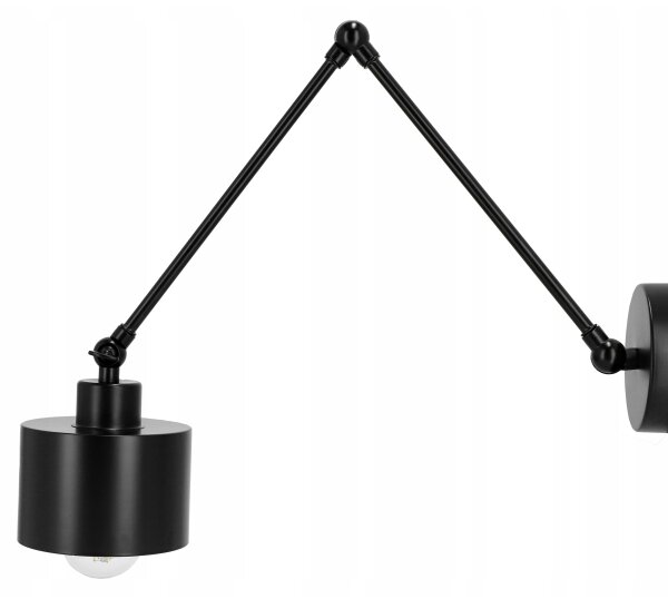 Nástenná lampa 1xE27/20W/230V čierna