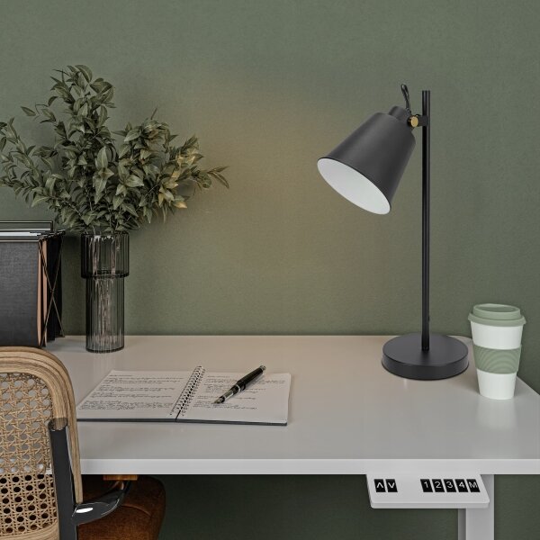 Stolná lampa 1xE27/40W/230V čierna