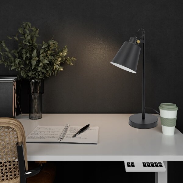 Stolná lampa 1xE27/40W/230V čierna