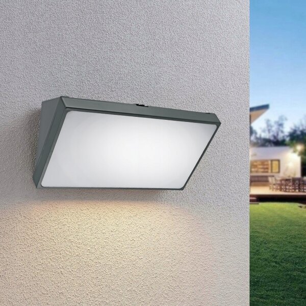 LED Vonkajšie nástenné svietidlo LED/20W/230V IP65 sivá