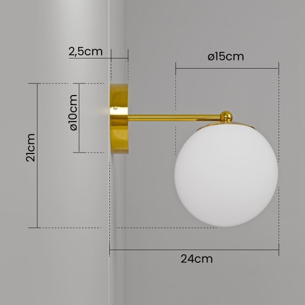 Nástenná lampa 1xG9/40W/230V zlatá/biela