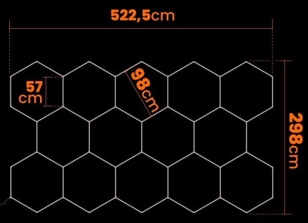 LED stmievateľné stropné svietidlo HEXAGON LED/570W/85-265V 5000K CRI 90 IP54 biele