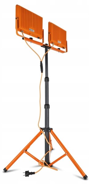 LED reflektor so stojanom 2xLED/100W/230V 4500K IP65 oranžový