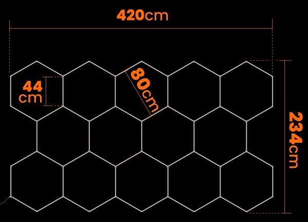 LED stmievateľné stropné svietidlo HEXAGON LED/456W/85-265V 5000K CRI 90 IP54 biele
