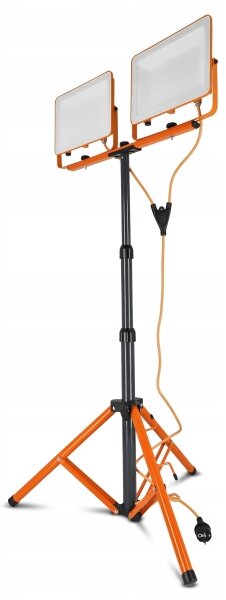LED reflektor so stojanom 2xLED/100W/230V 4500K IP65 oranžový