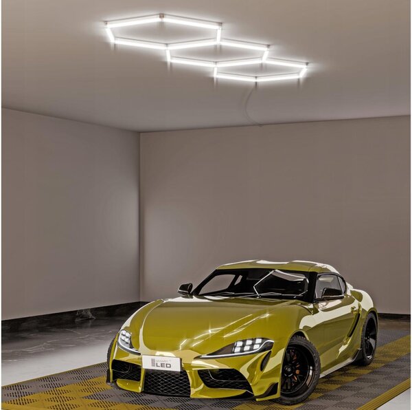 LED stropné svietidlo HEXAGON LED/128W/85-265V 6000K 248x97 cm CRI 90 IP54 biela