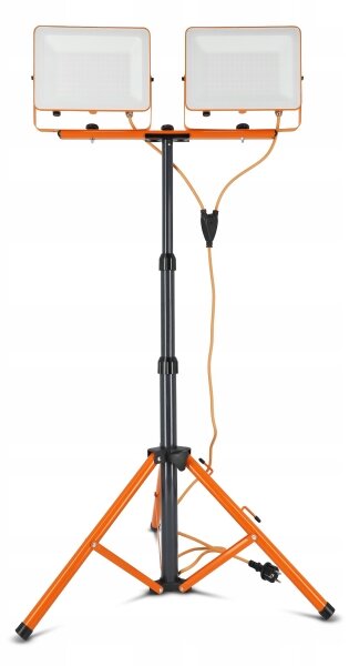 LED reflektor so stojanom 2xLED/100W/230V 4500K IP65 oranžový