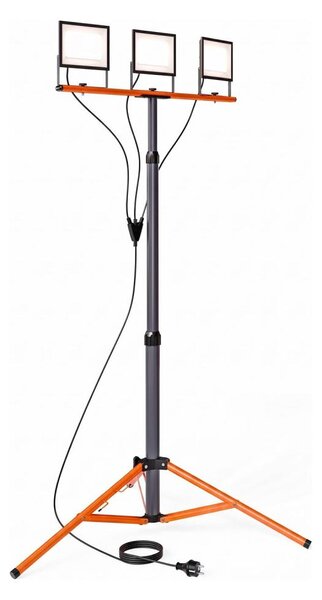 LED reflektor so stojanom 3xLED/50W/230V 4500K IP65 čierna/oranžová