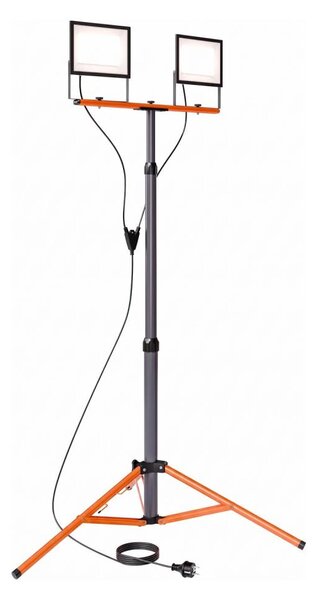 LED reflektor so stojanom 2xLED/100W/230V 4500K IP65 čierna/oranžová