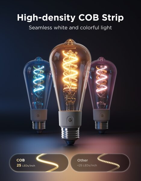 Govee-SADA 2xLED RGBWW St žiarovka Smart MATTER ST64 E27/5W/230V 2700-6500K Wi-Fi