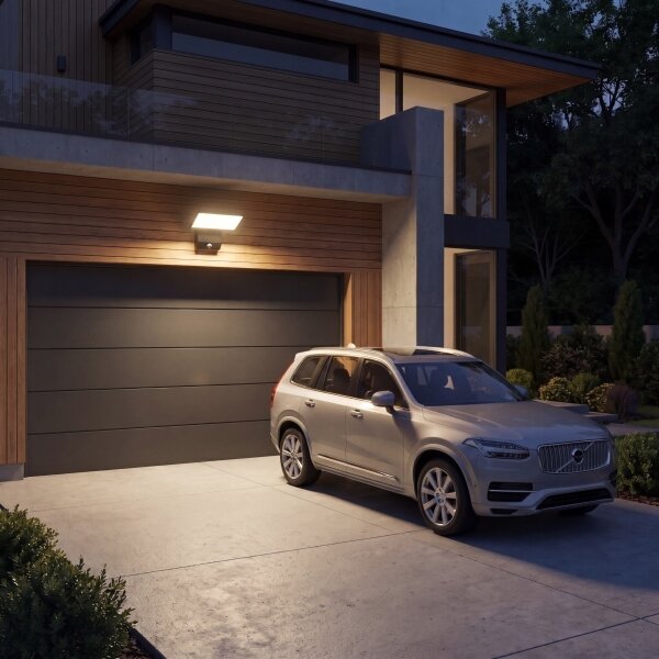 LED Vonkajšie nástenné svietidlo so senzorom LED/18W/230V IP44 čierna