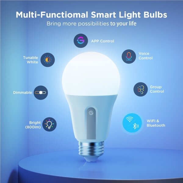 Govee -SADA 2x LED Stmievateľná žiarovka Smart MATTER E27/9W/230V 2700-6500K Wi-Fi