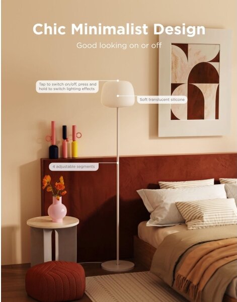 Govee - LED RGBICWW stmievateľná stojaca lampa LANTERN MATTER LED/24W/230V Wi-Fi 160 cm