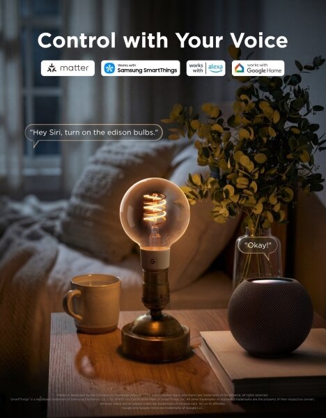 Govee - LED RGBWW Stmievateľná žiarovka Smart MATTER G80 E27/5W/230V 2700-6500K Wi-Fi
