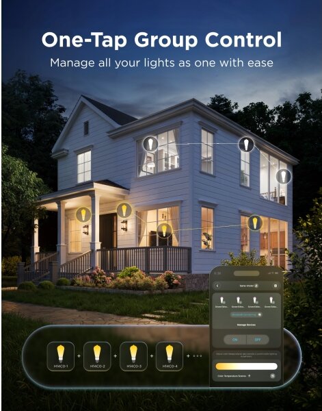 Govee - LED RGBWW Stmievateľná žiarovka Smart MATTER ST64 E27/5W/230V 2700-6500K Wi-Fi