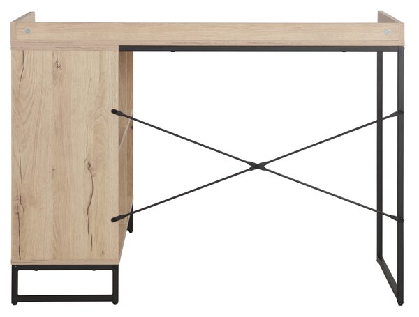 KONDELA Rohový PC stôl, dub/čierna, ULOSTOL