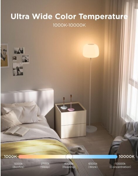 Govee - LED RGBICWW stmievateľná stojaca lampa LANTERN MATTER LED/24W/230V Wi-Fi 160 cm
